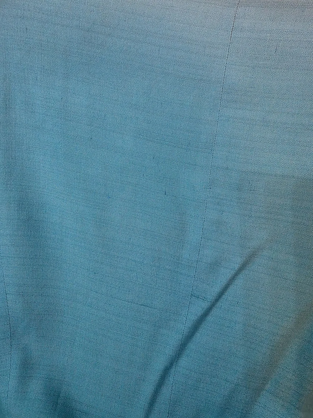 Vintage Christian Dior Women's Teal Collarless Jacket